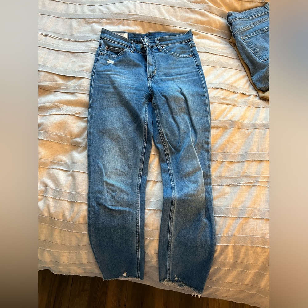 Cigarette high rise jeans